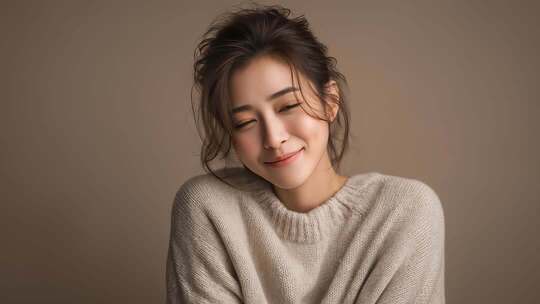 甜美笑容：亚洲女孩的温暖治愈瞬间