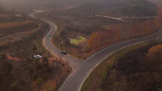 河北 石家庄 井陉县 道路 交通 秋天