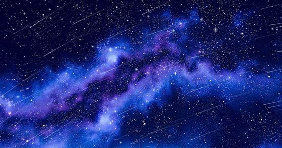 蓝色银河 流星 星空 唯美星空 宇宙
