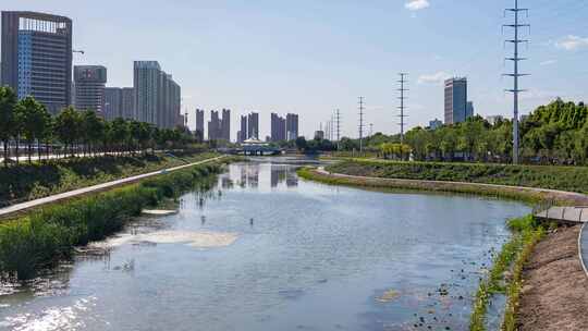 环城水系黄花沟视频素材模板下载