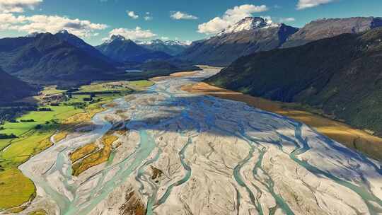 山川河流自然风光俯瞰