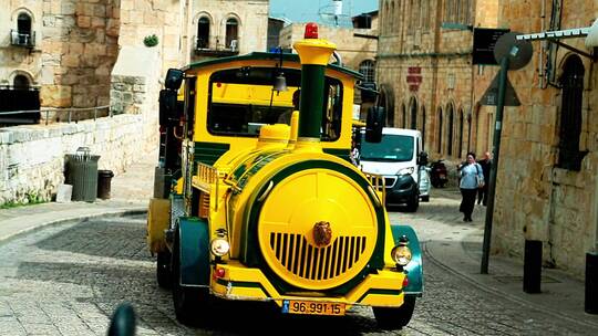 耶路撒冷老城街景视频素材模板下载