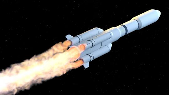 太空飞船火箭3D渲染