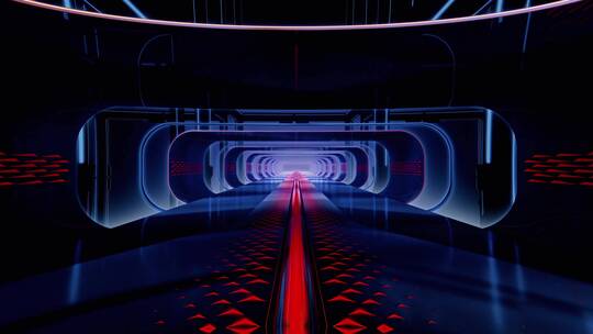 元宇宙科幻空间时空隧道视频素材模板下载