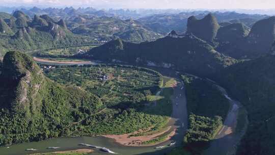 航拍风景 桂林山水 大美中国 壮丽山河