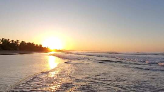 海边夕阳日出海水风光