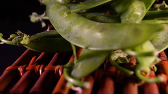 荷兰豆扁豆蔬菜豆角视频素材模板下载