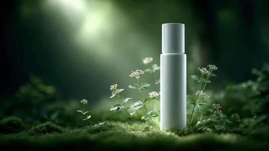 自然光下的护肤品纯净展示