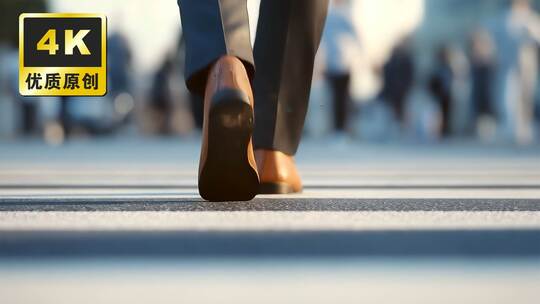 各行各业人物的脚步前行前进行走迈向成功