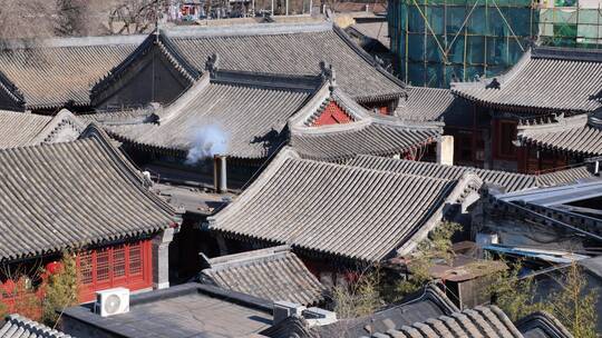 北京胡同老居民建筑老房子视频素材模板下载