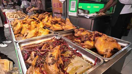 山西运城东湖早市美食椒麻鸡