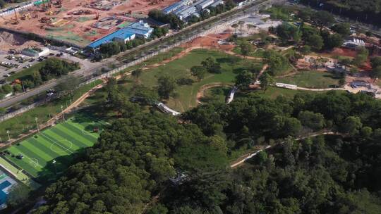 航拍深圳城市生态绿化