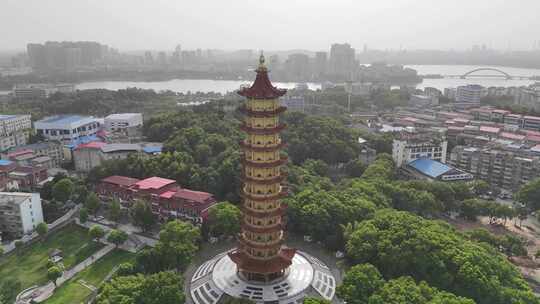 湖北鄂州莲花山元明塔航拍