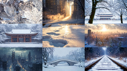 北京雪景故宫雪景大暴雪唯美雪景视频素材1高清在线视频素材下载