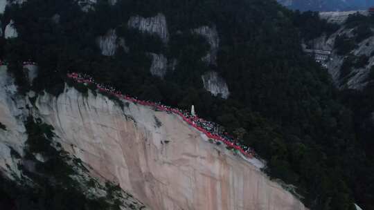 华山日出渭南华阴陕西旅游宣传华山航拍