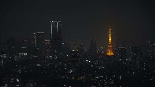 东京铁塔 夜景 空境