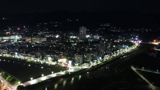 城市夜景延时航拍