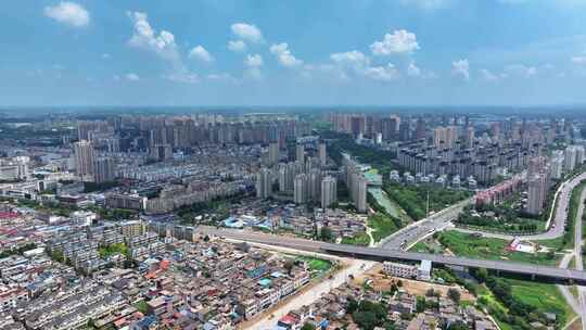 界首光影大景空镜航拍素材