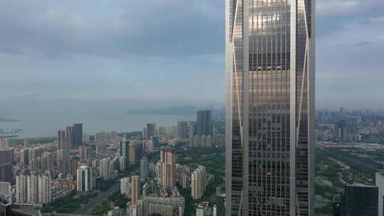 深圳CBD航拍城市建筑高楼
