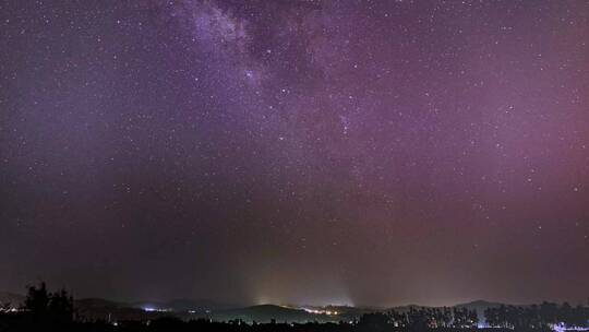 滇池湿地星空延时摄影