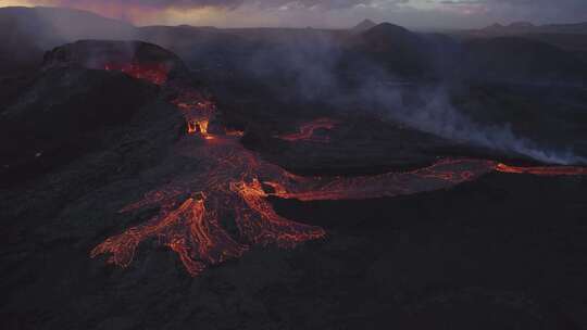 火山，喷发，熔岩，沸腾