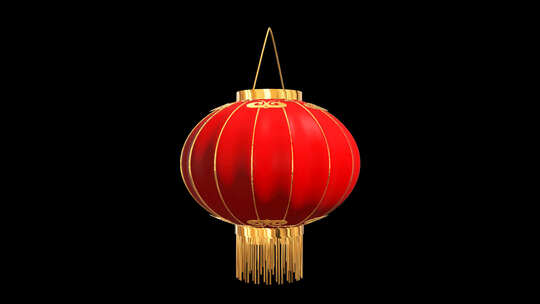 红色中式灯笼特写
