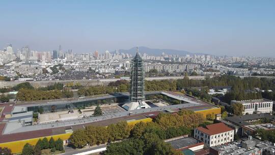 航拍南京大报恩寺遗址景区