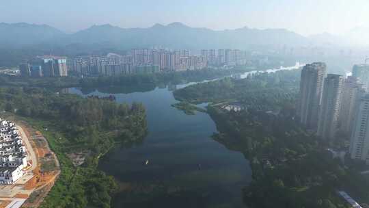 江西修水城市景观航拍