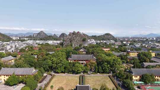 航拍独秀峰王城景区