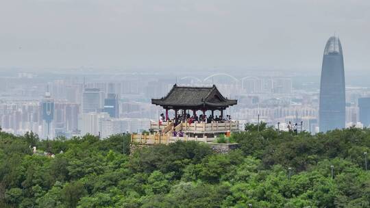 山东济南千佛山城市航拍