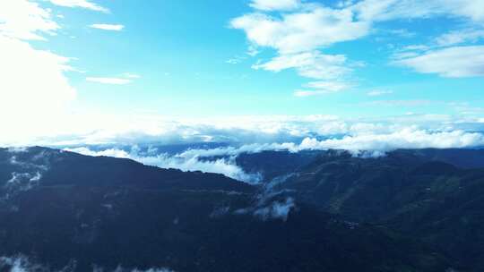 自然风景 边境风景  云雾 山川 边境风景