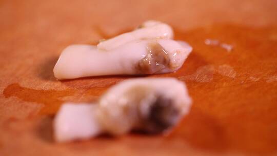 筷子菜刀拆解蛏子内脏沙包砂囊