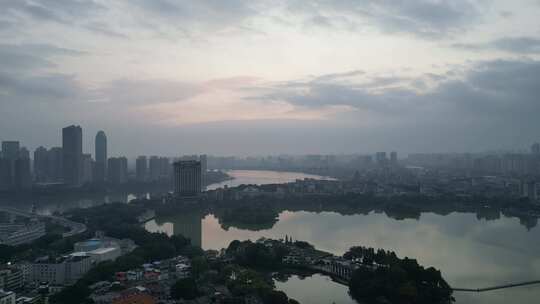 航拍广东惠州西湖景区