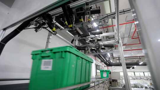 物流园区 智慧物业中心 传送带流水线 仓库