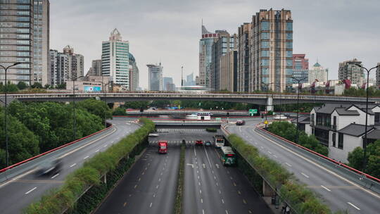 城市 道路 延时 交通 车流 城市干道 杭州