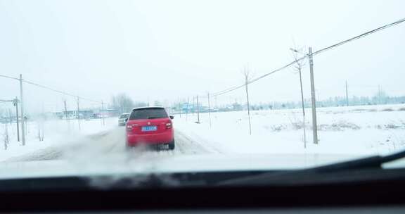 下雪 下大雪行车 开车 开车第一视角