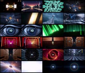 4K震撼国风科技感倒计时高清在线视频素材下载