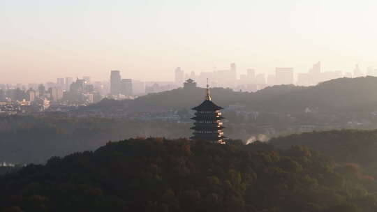 西湖 雷峰塔 晨曦 风景