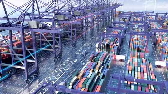 科技物流 港口 贸易出口 国际物流 素材