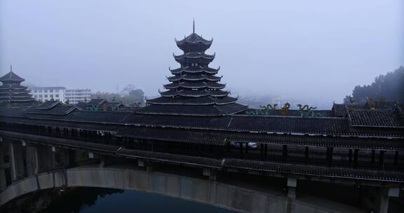 【正版素材】柳州三江风雨桥