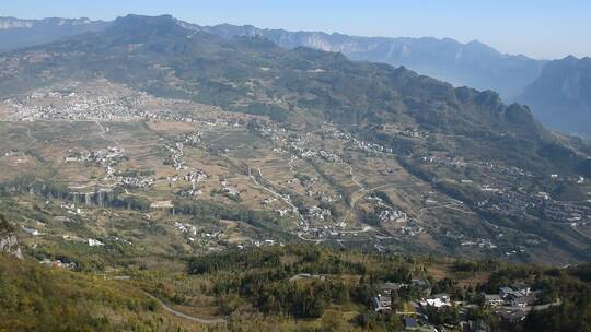 农村湖北省5A景区恩施大峡谷绝壁栈道风景