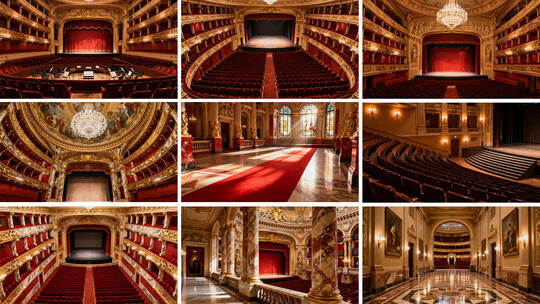 欧式华丽歌剧院内景 剧场舞台 歌舞厅