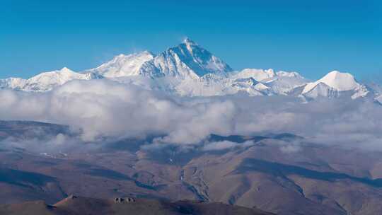8K西藏珠穆朗玛峰延时视频素材模板下载