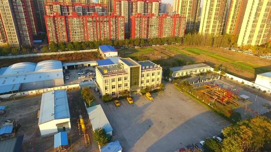 航拍陕西城市现代化发展