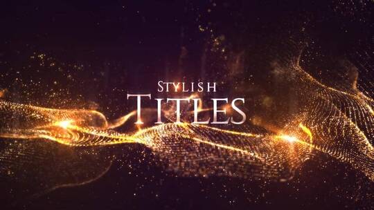 黄金豪华金色明亮粒子文本过渡AE模板