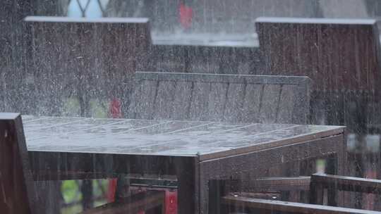 下雨天暴雨雨水大雨雨滴雨景