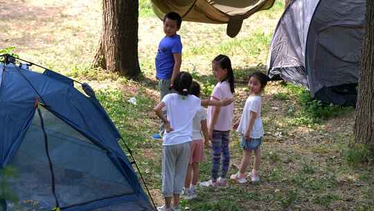 周末假日户外露营