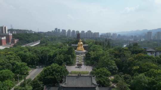 航拍重庆华岩旅游风景区