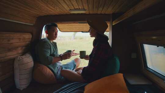 露营车，露营，公路旅行，面包车