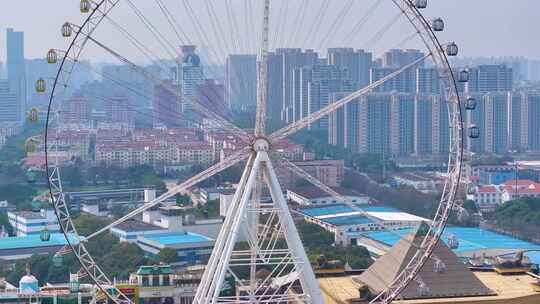 江苏常州江南环球港航拍新北区城市地标风景